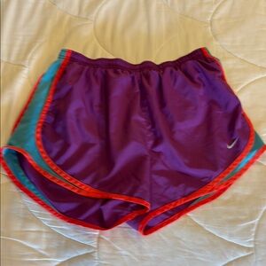 Nike Purple and Teal Athletic Shorts